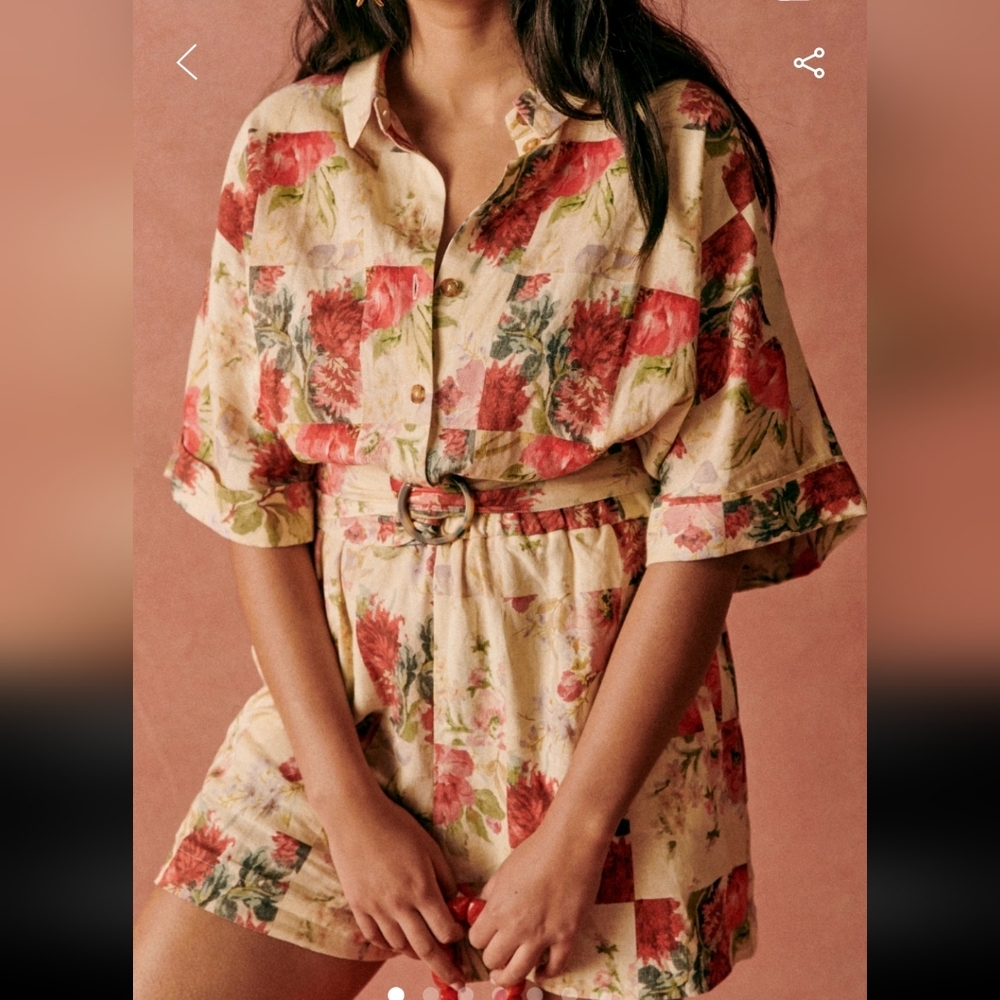Sezane Ruby Floral Jumpsuit